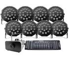 Kit 8 Par Led + Máquina De Fumaça 2000W + Mesa Dmx 512 - Showtech/Jdb