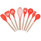 Kit 8 peças Utensilios para Cozinha Silicone e Bambu - 7908021107001