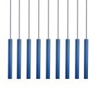 Kit 8 Pendente Luminária Tubo Azul 30 Cm - AZ Casa Decor