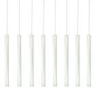 Kit 8 Pendente Luminária Tubo Branco 50 Cm - AZ Casa Decor