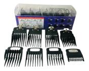 Kit 8 Pente Clipper Corte + Porta Pente Acrílico