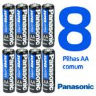 Kit 8 Pilhas Panasonic AA Antivazamento Original (Pilha comum)