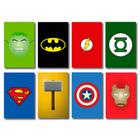 Kit 8 Placas Decorativas Mdf Herois Geek Marvel