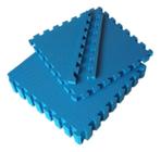 Kit 8 Placas Tatames Tapetes Eva 50x50x2cm 20mm Azul Royal