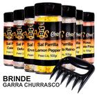 Kit 8 Potes de Sal Parrilla 550gr GARRA Dosador Churrasco Lemon Pepper Chimichurri Pimenta Reino - Los Chef