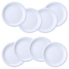 Kit 8 Pratos Sobremesa Lanche Protel Porcelana Branca Schmidt - Porcelanas Schmidt