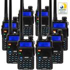 Kit 8 Rádio Comunicador Walk Talkie Ht Dual Band UHF VHF Haiz UV-5R