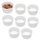 Kit 8 Ramequim Mini Bowl de Porcelana Molheira Clássico Canelado Branco Lyor 155ml