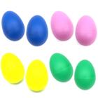 KIT 8 Shaker ovo plastico chocalho MULTICOLOR egg