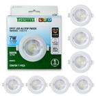 Kit 8 Spot De Led Embutir Redondo Teto Sala Cozinha Quarto Par20 7w Taschibra