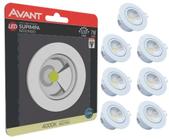 Kit 8 Spot Led Embutir 7w Redondo 4000k Branco Frio - Avant