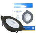 Kit 8 Spot Led Preto Redondo Embutir 6w Branco Quente 3000K