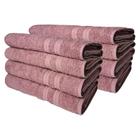 Kit 8 Toalhas de Banho Itália Soft 100% Algodão 430g/m 80x150cm Rosê