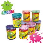 Kit 9 Amoebas Massinha Colorida Geleca de Brincar 110g Geleia Divertida Infantil - Asca Toys