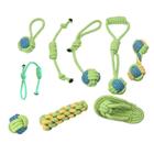 Kit 9 Brinquedos Corda Para Cachorro Mordedor Puxador Bola