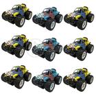 Kit 9 Brinquedos Infantil Colecionável Mini Carrinho de Fricção 4WD Off Road Corrida Grafite Colorido - HTL