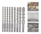 Kit 9 Brocas Martelete Sds Plus Videa Furar Metal Concreto - SteelTools