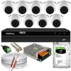 Kit 9 Câmeras 1220 D mic Intelbras Com Áudio dvr 1216 c/hd 3tb