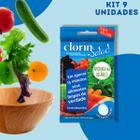 Kit 9 Clorin Salad Para Higienizar Alimentos Morango Legumes