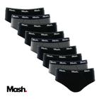 Kit 9 Cuecas Slip Em Algodão Mash Masculino Liso Básica