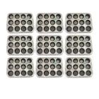 Kit 9 Formas De Cupcakes 12 Cavidades Antiaderente
