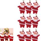 Kit 9 Mini Papai Noel Decoração para Arvore de Natal Pendente Enfeite Natalino Porta Decorar