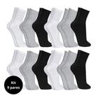 Kit 9 pares de meias femininas cano longo moda feminina
