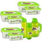 Kit 9 Peças Linha Fitness Gracyanne Barbosa Bolsa Com 3 Squeezes e 6 Potes Plásticos Maximaplast