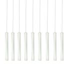 Kit 9 Pendente Luminária Tubo Branco 30 Cm - AZ Casa Decor