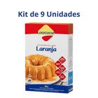 Kit 9 po para preparo de bolo zero acucar laranja lowcucar 150g