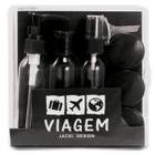 Kit 9 Porta Frascos Viagem Shampoo Creme Perfume Organizador Mala Mão Bolsa Necessaire Resistente Leve Prático Reutilizável