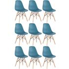 KIT - 9 x cadeiras Charles Eames Eiffel DSW - Base de madeira clara