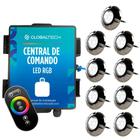 Kit 9x LED RGB Piscina 9W Luxpool + Central Globaltech