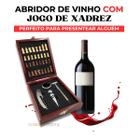 Kit Abridor de Vinho com jogo de Xadrez