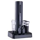 Kit Abridor De Vinhos Elétrico Saca Rolhas Usb Biscuitt Oak 4 em 1 Sommelier Collection