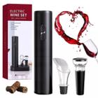 Kit Abridor Vinho Elétrico 4 Em 1 Rolha Automático Pilha - Eletric Wine Set