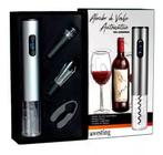 Kit Abridor Vinho Garrafa Automático Elétrico 4 Peças