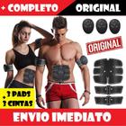 Kit Abs Pro Abdômen Braço Perna Tonificador Muscular Fit Definidor Cinto Estimulador Elétrico Smart Fitness Redutor