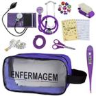 Kit Academico Enfermagem Esfigmomanometro Aparelho de Pressao Estetoscopio Multi Transparente Estagio PAMED - P.A. Med