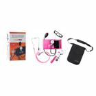 Kit Acadêmico Esfigmomanômetro Rapaport Garrote Bolsa Cor Rosa - PaMed