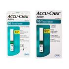 Kit Accu-Chek Active Tira Teste 50 Unidades e Accu-Chek Active Tira Teste 10 Unidades