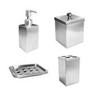 Kit Acessórios Banheiro em Aço Inox - 4 peças