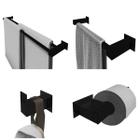 Kit Acessórios Banheiro/Lavabo 4 Peças Aço Inox 304 Preto