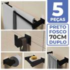 Kit Acessórios Banheiro/lavabo 5 Peças Aço Inox 304 Preto Fosco Q5DPF