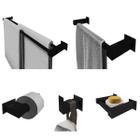 Kit Acessórios Banheiro/Lavabo 5 Peças Aço Inox 304 Preto