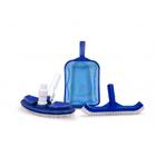 Kit Acessórios de Limpeza para Piscinas Mini Peneira Mini Escova Aspirador Linha Leve Home Brustec