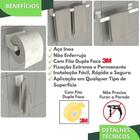 Kit Acessórios Para Banheiro Branco 4 Peças Master Slim Df - Metalcromo