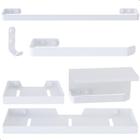 Kit Acessórios Para Banheiro Branco 6 Peças MAX