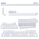 Kit Acessórios Para Banheiro Branco 6 Peças Zmt - MetalCromo