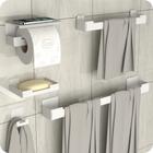 Kit Acessórios Para Banheiro Branco Adesivo 5pç ELG - HomeFull
